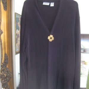 Chico's Travellers, Brown top w/pretty peplum